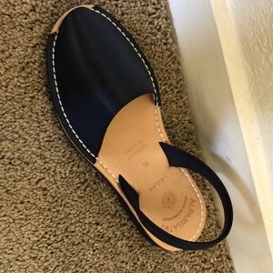 Woman’s navy blue Menorcan Sandals size 38
